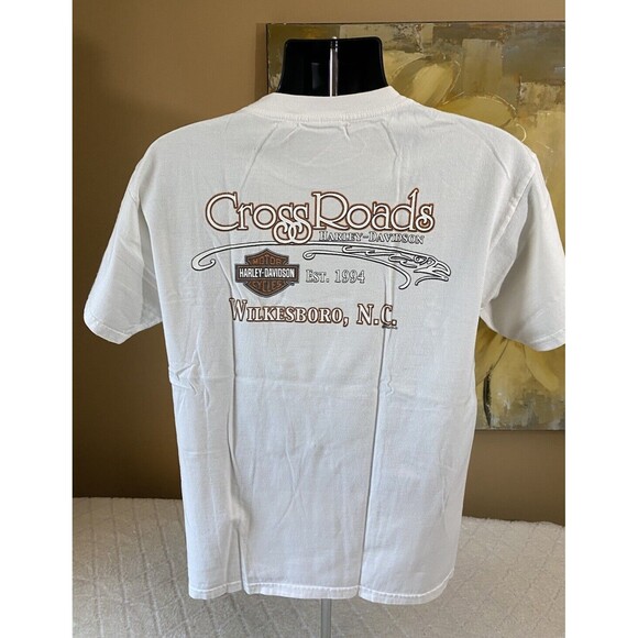 Vintage Harley Davidson 2006 Cross Roads Wilkesboro NC 2 Sided Shirt Men’s Large - Picture 8 of 16
